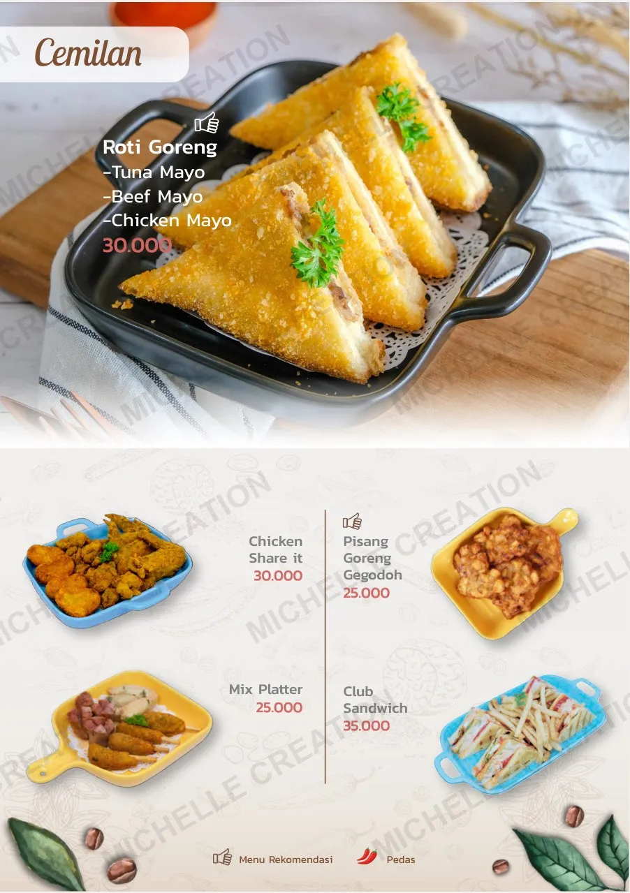 Desain menu makanan dan harga
